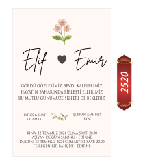 Düğün Nişan Davetiyesi ETD/EY 2520