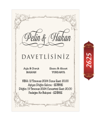 Düğün Nişan Davetiyesi ETD/EY 2625