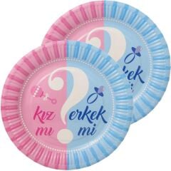 TABAK BARDAK 8 Lİ SET CİNSİYET BASKILI