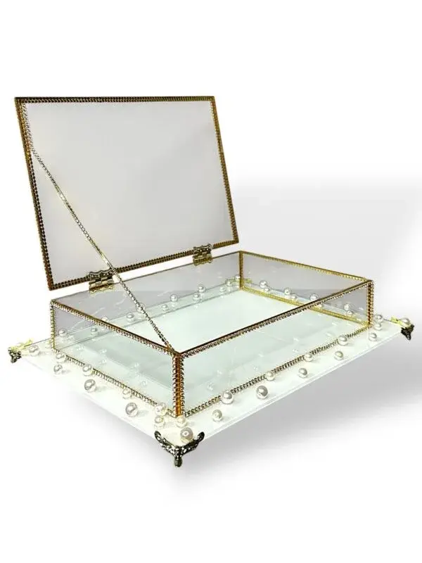 İNCİM MODEL LÜKS TAŞLI 20X30 KAPAKLI KUTU