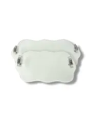 GÜMÜŞ M. MODEL T KULP 2’Lİ NİŞAN TEPSİSİ - 2. MODEL