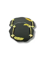 SİYAH GOLD YAPRAKLI 2’Lİ SÖZ NİŞAN TEPSİSİ - MODEL 2