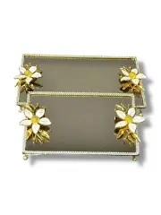 GOLD MANOLYA TAŞLI 2’Lİ NİŞAN TEPSİ - MODEL 2