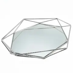 GOLD PRİZMA NİŞAN TEPSİSİ 2’Lİ 35x 29 Cm – 27×25 Cm- GÜMÜŞ