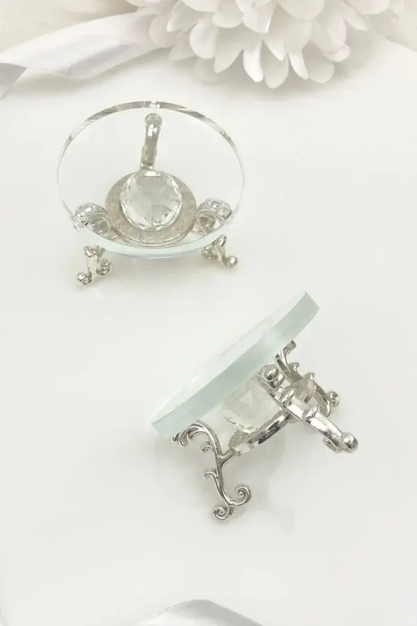 LÜKS ŞEFFAF YUVARLAK YÜZÜK YÜKSELTİCİ - SİLVER