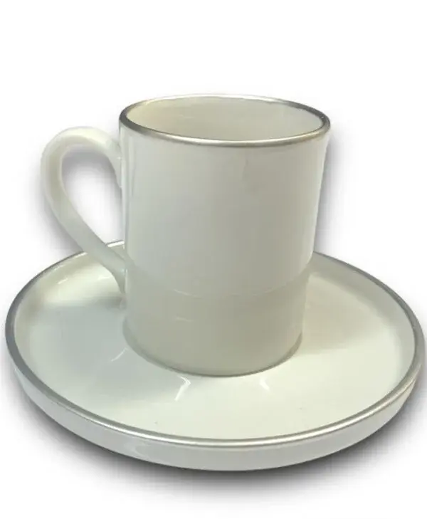 GÜMÜŞ TEKLİ SADE DAMAT KAHVE FİNCANI