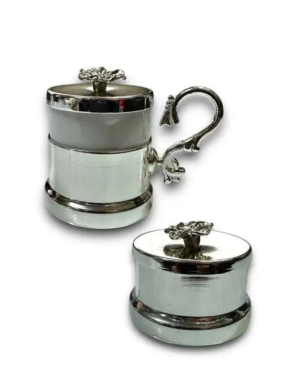 SİLVER SİLİNDİR DAMAT FİNCANI LOKUMLUKLU