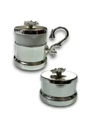 SİLVER SİLİNDİR DAMAT FİNCANI LOKUMLUKLU