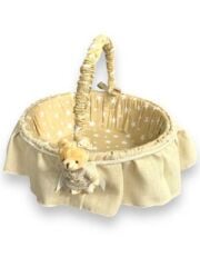 KREM AYICIKLI BEBEK  SEPETİ