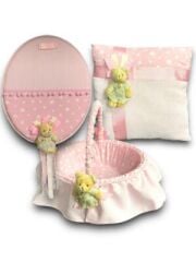 PEMBE AYICIKLI BEBEK SETİ 3’LÜ TAKIM YASTIK KAPI SÜSÜ SEPET