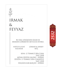 Düğün Nişan Davetiyesi ETD/EY 2532