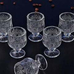 KÜÇÜK DESENLİ KADEH CAM BARDAK