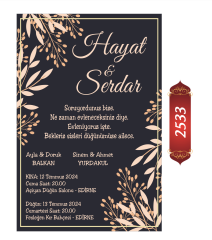 Düğün Nişan Davetiyesi ETD/EY 2533