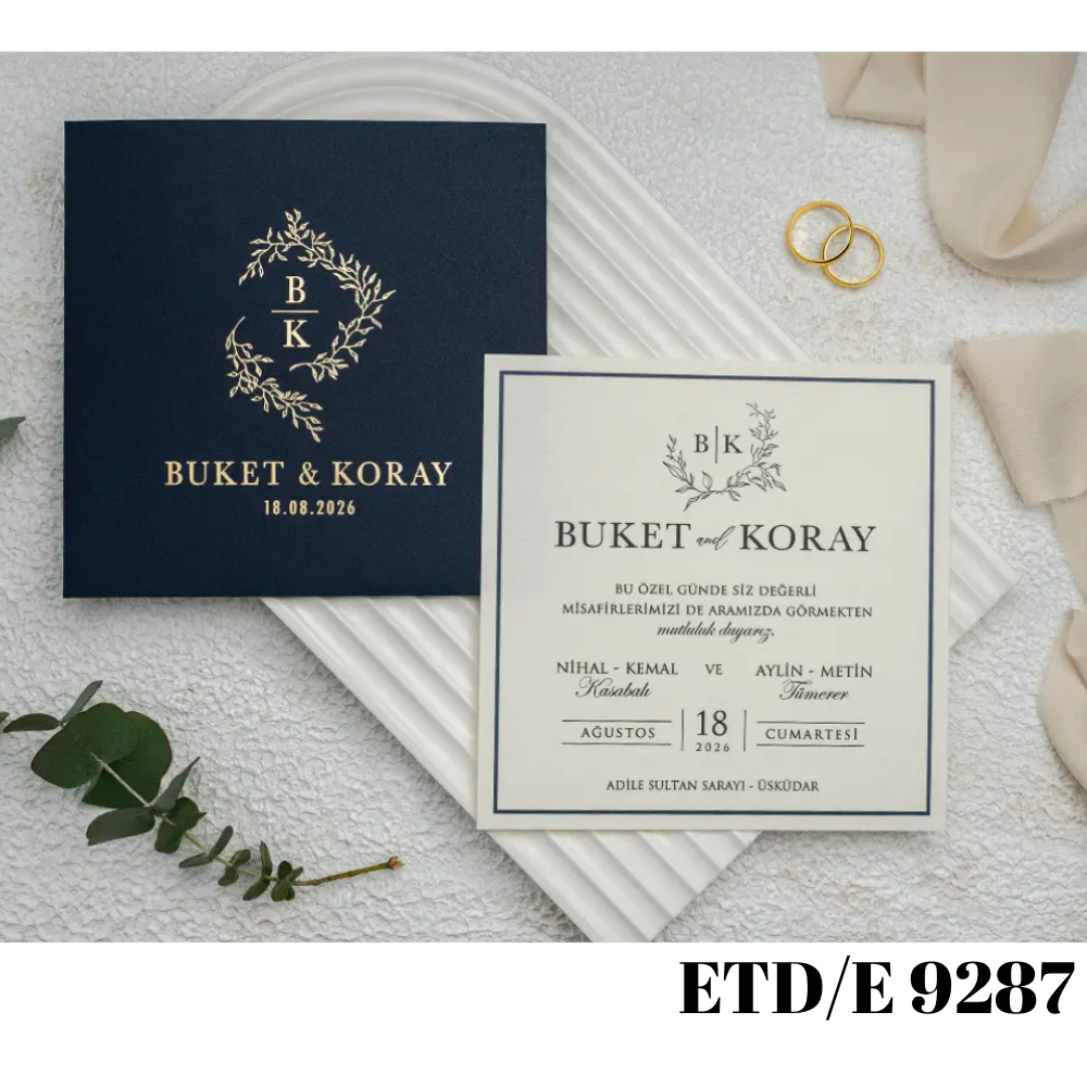 Düğün - Nişan Davetiyesi ETD/E 9287