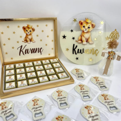 BEJ RENK ASLANLI HEDİYELİK SET