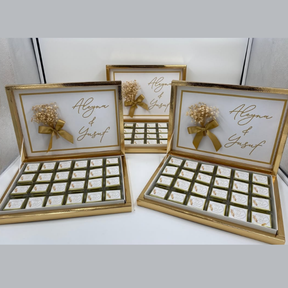 GOLD NATURAL CİPSO SÜSLEMELİ ÇİKOLATA