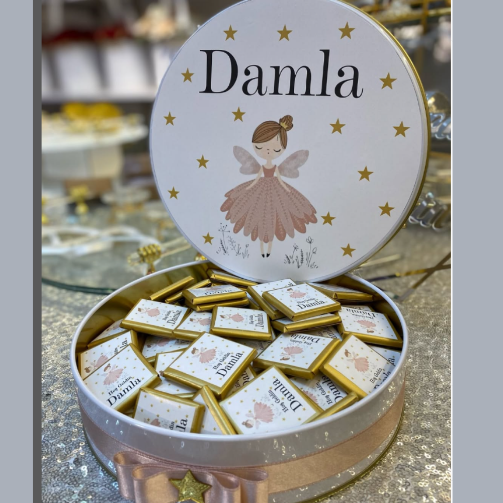 PERİLİ KIZ ÇİKOLATA TENEKE KUTU 50 ADET