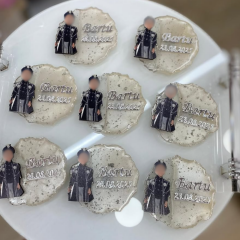 GÜMÜŞ EPOKSİ FOTOĞRAFLI VE PLEKSİ YAZILI HEDİYELİK