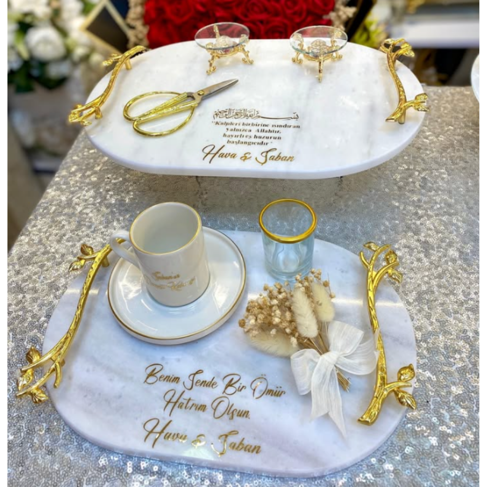 GOLD MERMER TEPSİ SETİ