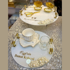 GOLD CAM TEPSİ SETİ