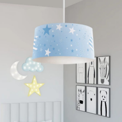 ÇOCUK ODASI MAVİ AVİZE YILDIZLI