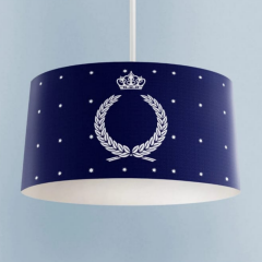 MAVİ - BEYAZ YILDIZLI BEYAZ ÇELENKLİ AVİZE -1