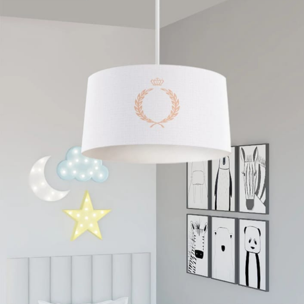 BEYAZ - PEMBE ÇELENKLİ AVİZE