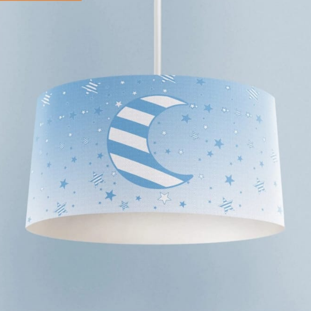 MAVİ - BEYAZ AY AVİZE