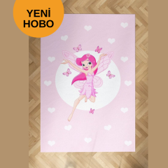 PEMBE PERİ KIZLI HALI 80X150