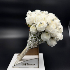 Taşlı Özel Tasarım Gelin Çiçeği