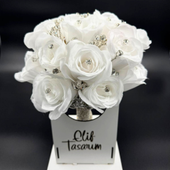 Taşlı Özel Tasarım Gelin Çiçeği