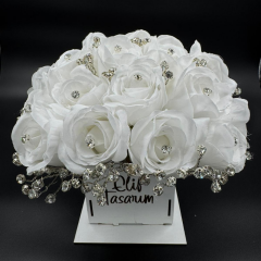 Taşlı Özel Tasarım Gelin Çiçeğ