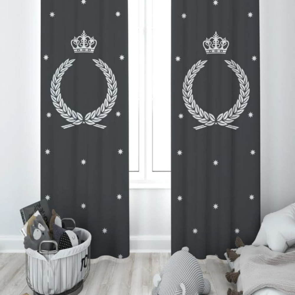 GÜMÜŞ- LACİVERT SÜNNET YAN FON PERDESİ