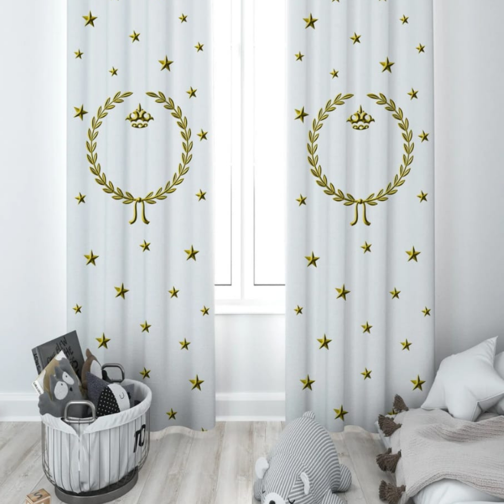 GOLD- BEYAZ SÜNNET YAN FON PERDESİ