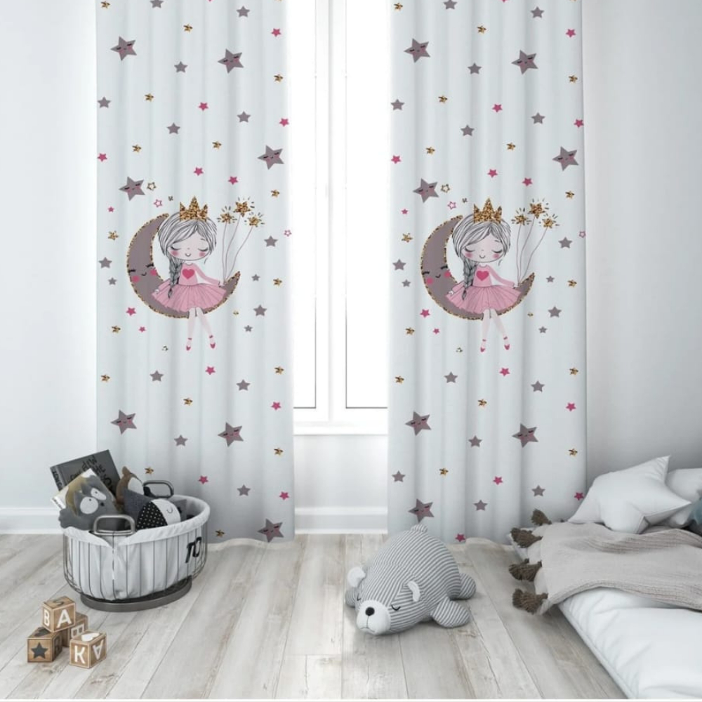 PERİ KIZ ÇOCUK ODASI FON PERDE