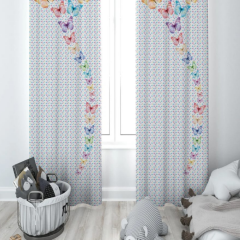 RENKLİ YILDIZLI ÇOCUK ODASI FON PERDE