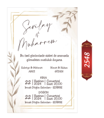 Düğün Nişan Davetiyesi ETD/EY 2548