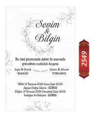 Düğün Nişan Davetiyesi ETD/EY 2549