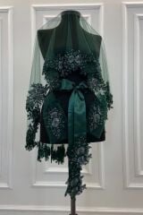 YEŞİL VİP GELİN DUVAK SETİ