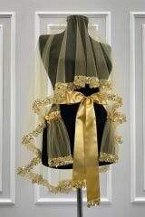 LÜKS YAPRAK MODEL KUTULU DUVAK YÜZ ÖRTÜSÜ GOLD 3’LÜ SET