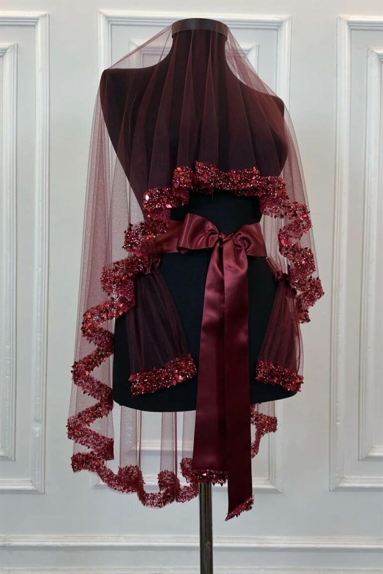 LÜKS YAPRAK MODEL KUTULU DUVAK YÜZ ÖRTÜSÜ BORDO 3’LÜ SET