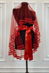 ÇİFT SIRA İNCİ KIRMIZI  DUVAK 3’LÜ TAKIM