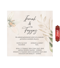 Düğün Nişan Davetiyesi ETD/EY 2560