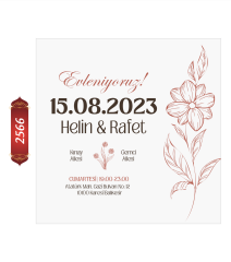 Düğün Nişan Davetiyesi ETD/EY 2566