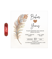 Düğün Nişan Davetiyesi ETD/EY 2567